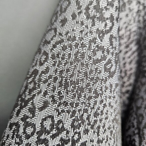 CJ Banks Blazer Jacket Womens 2X Gray Black Leopard Print Open Front 3/4 Sleeve - Picture 2 of 14